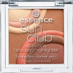 Essence Sun Club All-In-One Blondes bronzový rozjasňovač 02 Sun Glow 9 g