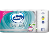 Zewa Deluxe Aqua Tube Jasmine Blossom parfémovaný toaletní papír 150 útržků 3 vrstvý 8 kusů, rolička, kterou můžete spláchnout