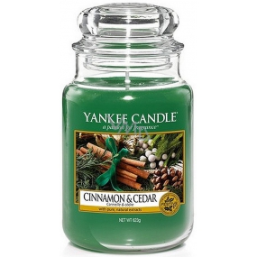 Yankee Candle Cinnamon & Cedar - Skořice a cedr vonná svíčka Classic velká sklo 623 g