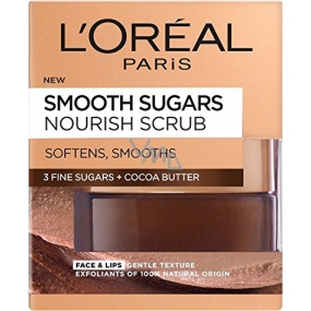 Loreal Paris Smooth Sugars Nourish Scrub jemný vyživující cukrový peeling 50 ml