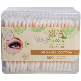 Spa Cotton Bavlna Make-up vatové tyčinky na odstranění make-upu v krabičce 200 kusů