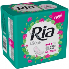 Ria Ultra Normal Plus Waterlily hygienické vložky s křidélky 10 kusů