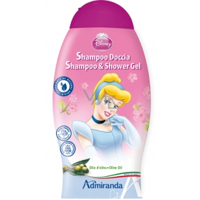 Disney Princess - Popelka 2v1 sprchový gel a šampon na vlasy pro děti 250 ml