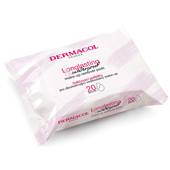 Dermacol Cleansing odličovací polštářky na voděodolný make-up 20 kusů
