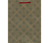 Nekupto Dárková papírová taška 24,5 x 19 x 8 cm Kosočtverce 572 KHM