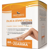 Priessnitz Forte Žilní a cévní výživa doplněk stravy 60 tobolek + De Luxe mazání na žíly a céy 125 ml, sada