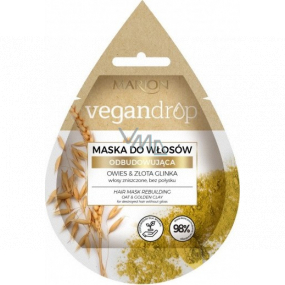 Marion Vegan Drop Oves & zlatý jíl intenzivní obnovující maska pro poškozené vlasy bez lesku 20 ml