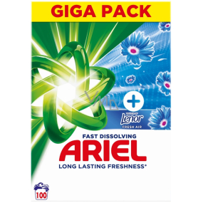 Ariel Fast Dissolving Touch of Lenor Unstoppables univerzální prací prostředek barevné, bílé a černé prádlo 100 dávek 5,5 kg