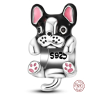 Charm Sterlingové stříbro 925 Pes - Boxer štěně, korálek na náramek zvíře