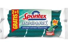 Spontex Scrub & Flex extra ohybná houbička na nádobí 3 kusy
