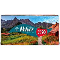 Velvet Nature 3vrstvé papírové kapesníky, box 90 ks