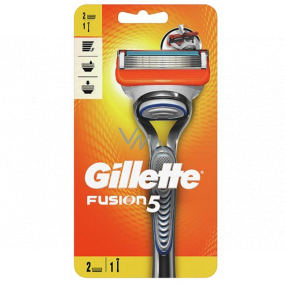 Gillette Fusion5 holicí strojek + náhradní hlavice 2 kusy, pro muže