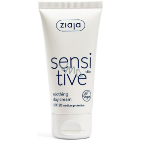 Ziaja Sensitive Skin SPF 20 zklidňující denní krém redukující podráždění 50 ml