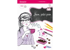 Ditipo Třpytivé omalovánky Dívka v županu 21 x 30 cm