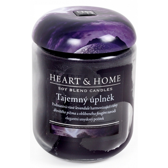 Heart & Home Tajemný úplněk Sojová vonná svíčka velká hoří až 70 hodin 310 g