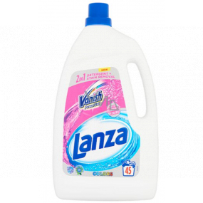 Lanza Vanish Colors 2v1 Power gel tekutý prací prostředek na barevné prádlo k odstranění skvrn 45 dávek 2,97 l