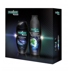 Palmolive Men Refreshing Invigorating Anti-Dandruff šampon na vlasy pro muže 350 ml + Refreshing 3v1 sprchový gel 250 ml, kosmetická sada
