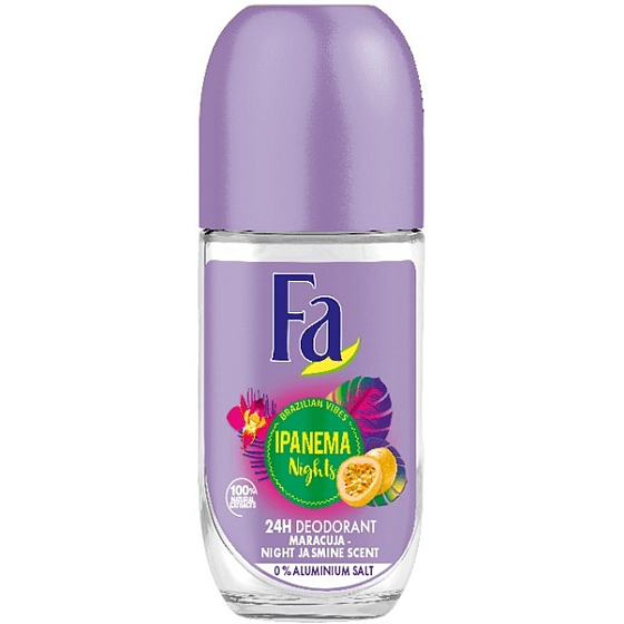 Fa Brazilian Vibes Ipanema Nights kuličkový antiperspirant deodorant roll-on pro ženy 50 ml