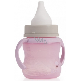 Lovi Retro Hrníček tréninkový růžový, neobsahuje BPA pro děti od 6 měsíců 150 ml