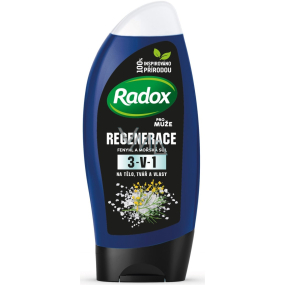 Radox Men Regenerace 3v1 sprchový gel na tělo, vlasy a tvář pro muže 250 ml
