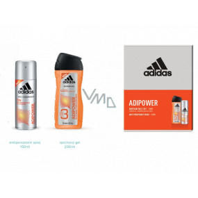 Adidas Adipower antiperspirant deodorant sprej pro muže 150 ml + sprchový gel 250 ml, kosmetická sada