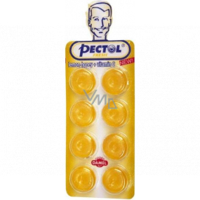 Pectol Citronový drops bez cukru s vitamínem C a medem blistr