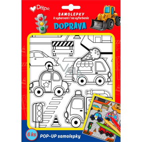 Ditipo Samolepky k vybarvení Doprava 175 x 210 mm 6 kusů