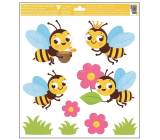 Okenní fólie včelky s kvítkama 30 x 33,5 cm
