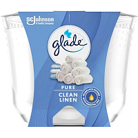 Glade svíčka vonná Maxi Clean Linen, 204 g