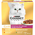 Purina Gourmet Gold pro kočky, hovězí s kuřetem, králík s játry, ryba se špenátem, kachna s krůtou, 8x85 g