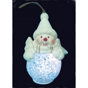 Sněhulák svítící LED 12 cm, 1 kus
