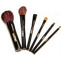 Be Chic! Travel Set, sada 7 kusů kosmetických štětců s přírodními kozími a syntetickými štětinami