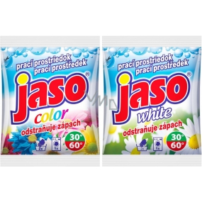 Jaso Color prací prostředek na barevné prádlo 80 g + White prací prostředek na bílé prádlo 80 g