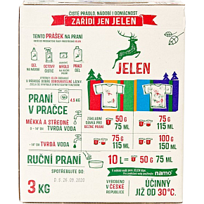 Jelen prací prášek Color, 60 praní, 3 kg Jelen prací prášek Color, 60 praní, 3 kg