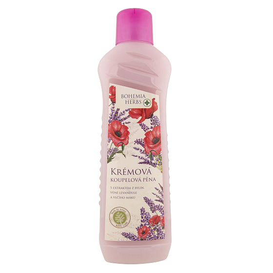 Bohemia Gifts Levandule a Vlčí mák krémová pěna do koupele 1000 ml