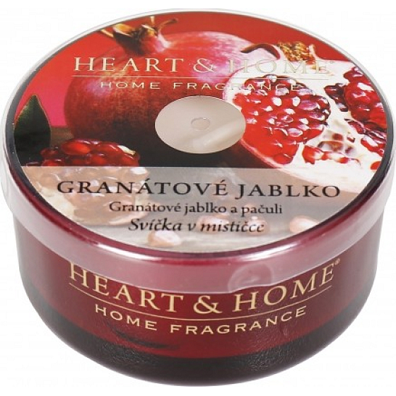 Heart & Home Granátové jablko Sojová vonná svíčka v mističce hoří až 12 hodin 36 g