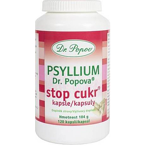 Dr. Popov Psyllium Stop Cukr kapsle 120 kusů 104 g Dr. Popov Psyllium Stop Cukr kapsle 120 kusů 104 g