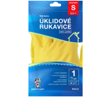 Balhome Rukavice latexové úklidové žluté velikost S 1 pár