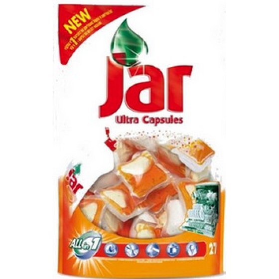 Jar Orange Ultra Capsules Polštářky do myčky nádobí 27 kusů