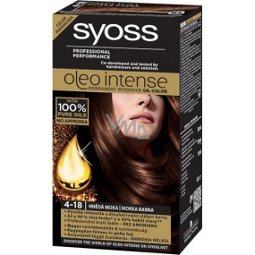 Syoss Oleo Intense Color barva na vlasy bez amoniaku 4-18 Hnědá moka