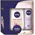 Nivea Double antiperspirant sprej 150 ml + Diamond Touch sprchový gel 250 ml + krém 30 ml pro ženy kosmetická sada