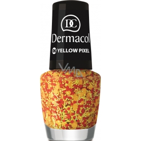 Dermacol Nail Polish with Effect lak na nehty s efektem 06 Yellow Pixel 5 ml
