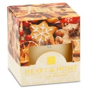 Heart & Home Vánoční koření Sojová vonná svíčka bez obalu hoří až 15 hodin 53 g