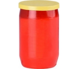 Hřbitovní olejová svíčka červená žluté víčko 29 hodin 100 g