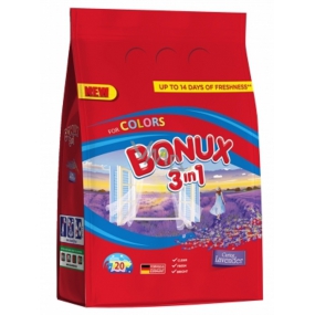 Bonux Color Caring Lavender 3v1 prací prášek na barevné prádlo 20 dávek 1,5 kg