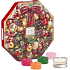 Yankee Candle Adventní kalendář Věnec čajová svíčka 24 kusů + svícen skleněný 1 kus, dárková sada 2019