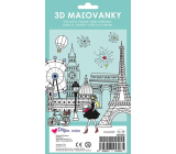 Ditipo Omalovánky 3D vybarvi a seskládej Výlet městem 4 listy 250 x 140 mm