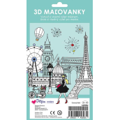 Ditipo Omalovánky 3D vybarvi a seskládej Výlet městem 4 listy 250 x 140 mm