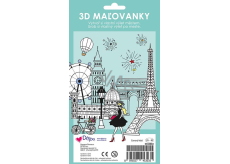 Ditipo Omalovánky 3D vybarvi a seskládej Výlet městem 4 listy 250 x 140 mm