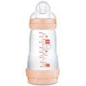 Mam Anti-Colic antikoliková láhev na krmení, silikonová jemná savička se středním průtokem 2+ měsíců Růžová 260 ml